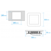 Downlight empotrar cuadrado 25 W